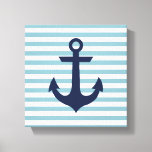 Nautical nursery anchor canvas print