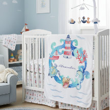 Nautical Ocean Animals Boat Nursery Decor