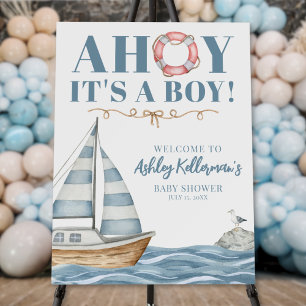 Nautical Ocean Boy Baby Shower Foam Board