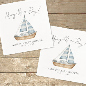 Nautical Ocean Boy Baby Shower Napkins