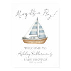 Nautical Ocean Boy Baby Shower Welcome Sign