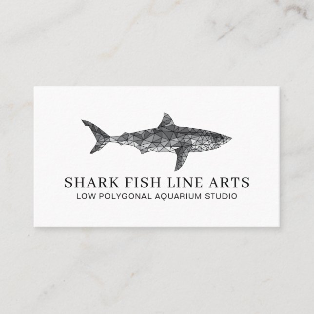 Nautical Ocean Fish Shark Calling Card (Front)