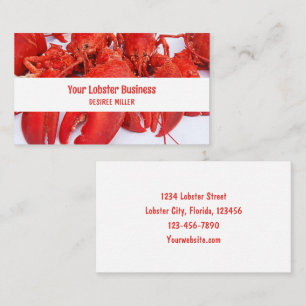 Nautical Ocean Red Lobster Business Card