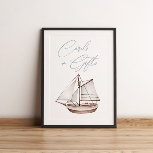 Nautical Ocean Sailboat Cards and Gifts Sign