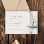 Nautical Ocean Sailboat Wedding RSVP Card<br><div class="desc">Nautical Ocean Sailboat Wedding RSVP Card</div>