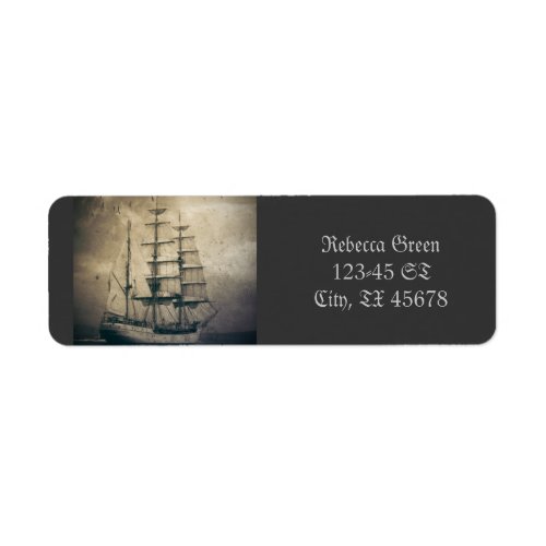 Nautical Ocean Sea Vintage Sailing sailboat Label