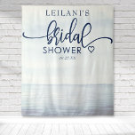 Nautical Ocean Watercolor Bridal Shower Tapestry<br><div class="desc">Welcome your guests with this nautical ocean watercolor tapestry. This can be used as a backdrop for photo ops or just for decoration.</div>