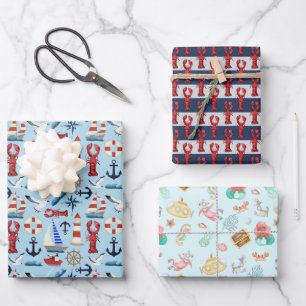Nautical Ocean Wrapping Paper Sheets