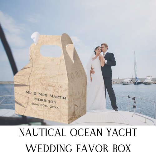 Nautical Ocean Yacht Wedding Favor Boxes