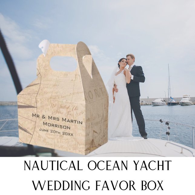 Nautical Ocean Yacht Wedding Favor Boxes (Nautical Ocean Yacht Wedding Favor Box)