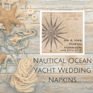 Nautical Ocean Yacht Wedding Napkins