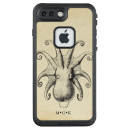 Nautical Octopus Monogram LifeProof FRĒ iPhone 7 Plus Case