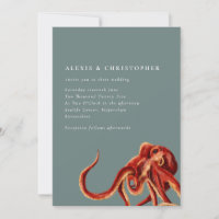 Nautical Octopus Rust & Teal Wedding