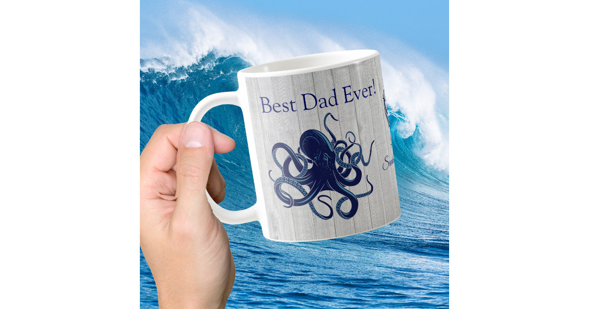 Octopus Coffee Cup, Nautical Coffee Mug