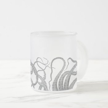 Nautical Octopus Tentacles Vintage Kraken Steampun Frosted Glass Coffee Mug by iBella at Zazzle