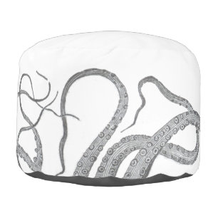 Nautical octopus tentacles vintage kraken steampun pouf