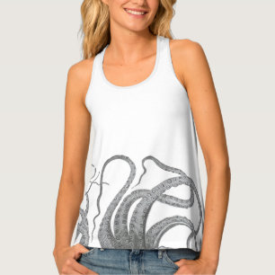Nautical octopus tentacles vintage kraken steampun tank top