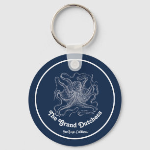 Nautical Octopus with Custom Boat Name Keychain