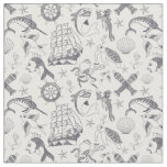 Nautical Old Sailor Tattoos Patterned Fabric