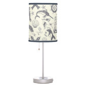 Nautical Old Sailor Tattoos Patterned Table Lamp (Right)