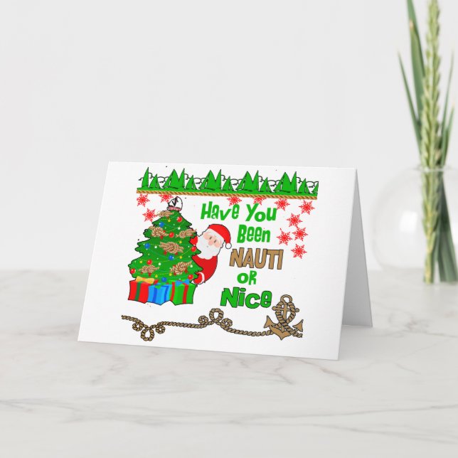 Nautical or Nice this Christmas Holiday Card (Front)
