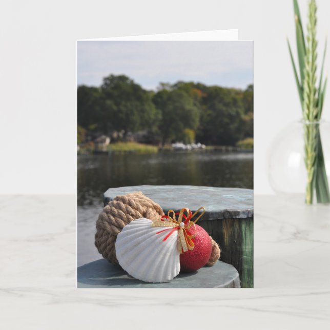 Nautical Ornament on the Pier Card (Front)