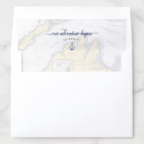 Nautical Our Adventure Begins | Martha's Vineyard Envelope Liner