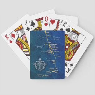 Nautical Outer Banks Map Poker Cards
