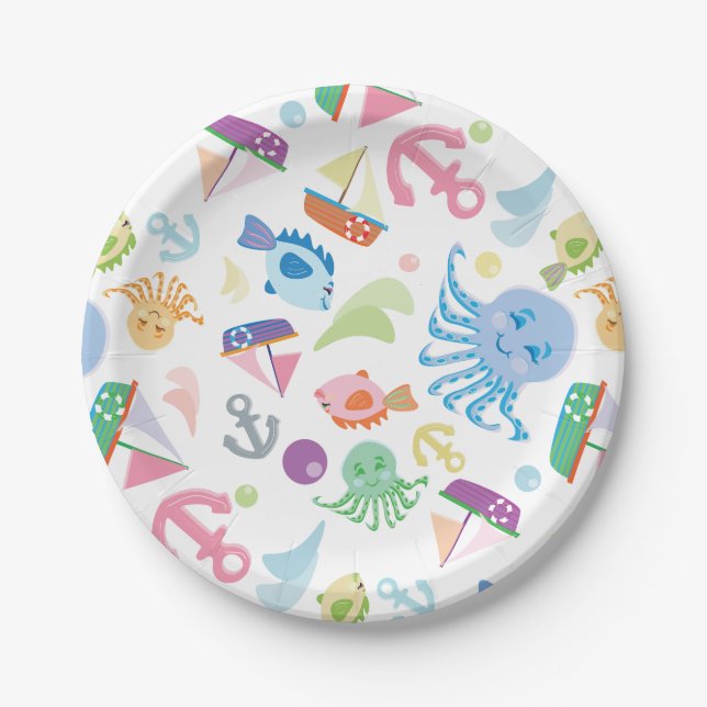 Nautical  paper plates (Front)