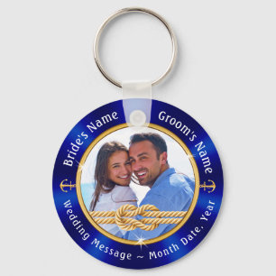 Nautical Party Favors, Your PHOTO and TEXT Keychain