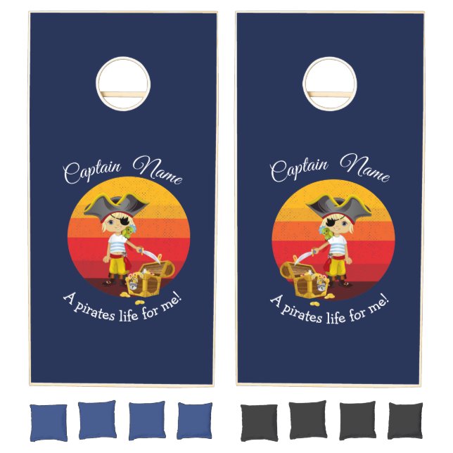 Nautical Party Pirates Boy  Cornhole Set (Set)