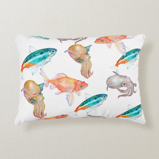Nautical pattern accent pillow (Front)