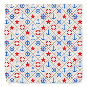 Nautical pattern bandana