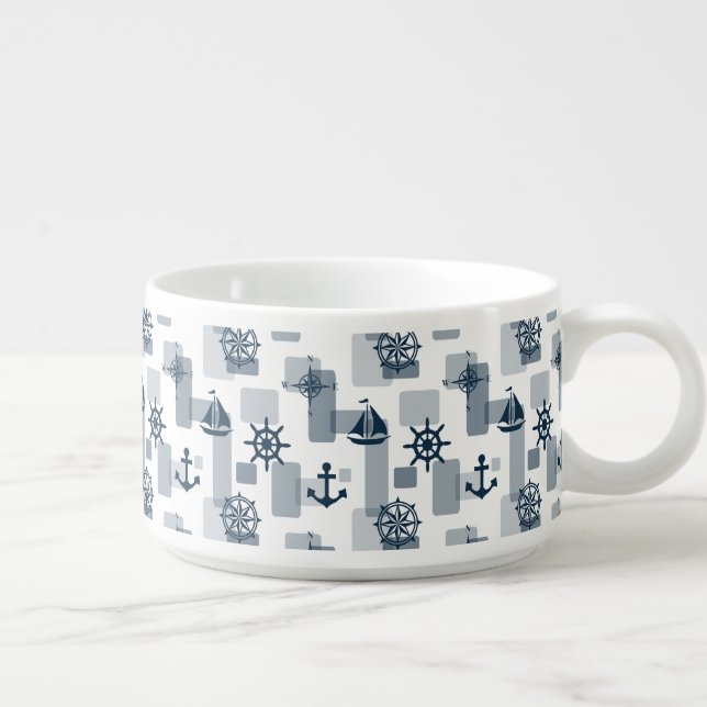 Nautical pattern bowl (Left)