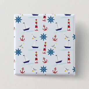 Nautical Pattern Button