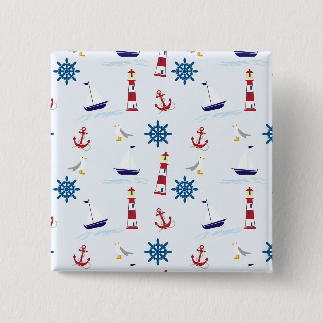 Nautical Pattern Button (Front)