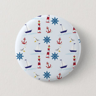 Nautical Pattern Button