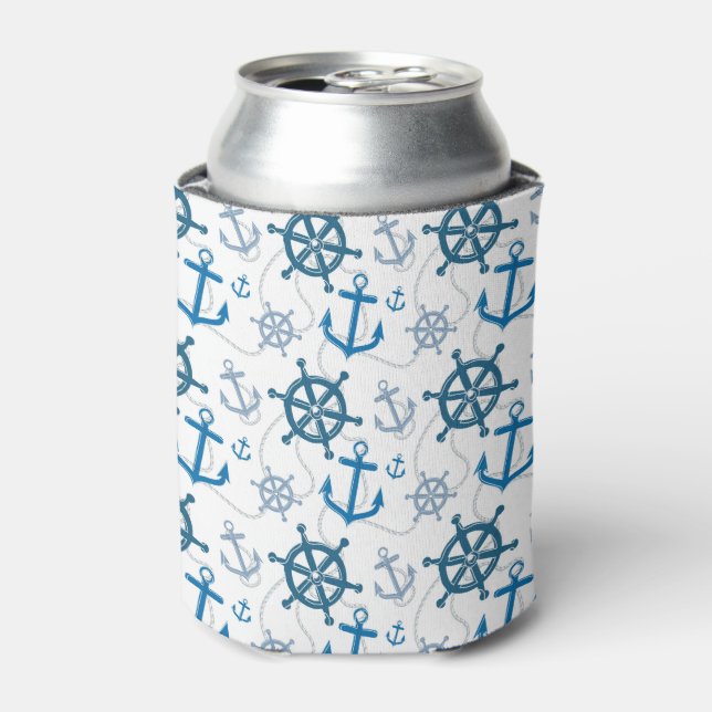 Nautical pattern can cooler (Can Front)