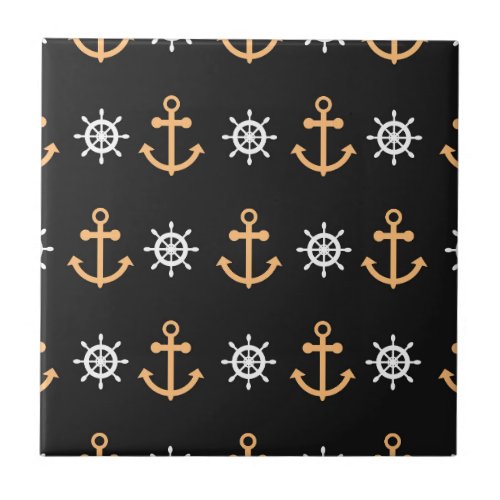 Nautical Pattern Ceramic Tile