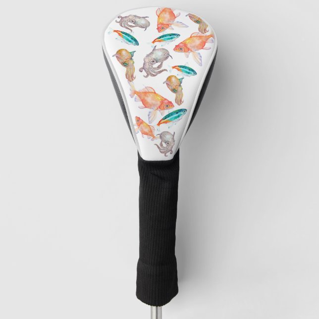Nautical pattern golf head cover (Front)
