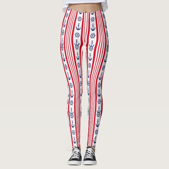 Nautical Pattern Leggings (Front)