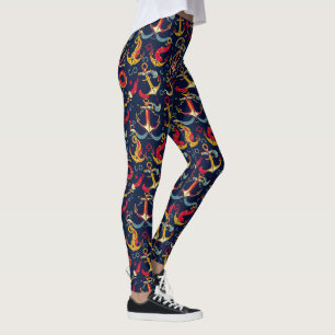 Nautical Pattern Leggings