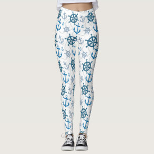 Nautical pattern leggings
