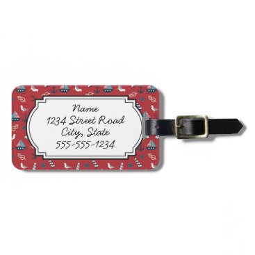 Nautical Pattern Luggage Tag Nautical Pattern Luggage Tag
