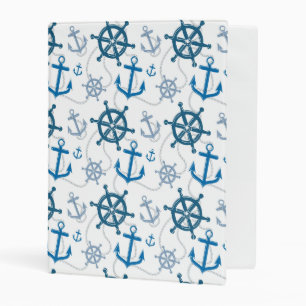 Nautical pattern mini binder
