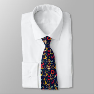 Nautical Pattern Neck Tie