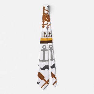 Nautical Pattern Neck Tie