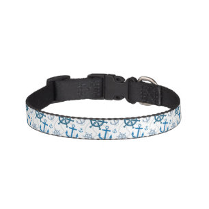 Nautical pattern pet collar