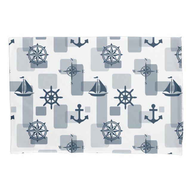 Nautical pattern pillow case (Front)