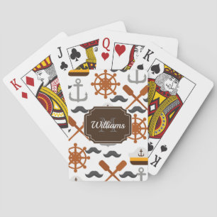 Nautical Pattern Poker Cards